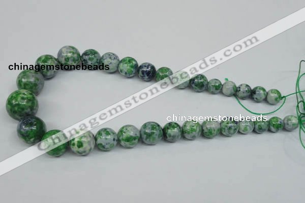 CRF162 15.5 inches 10mm - 20mm round dyed rain flower stone beads