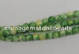 CRF180 15.5 inches 4mm round dyed rain flower stone beads wholesale