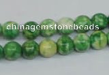 CRF182 15.5 inches 8mm round dyed rain flower stone beads wholesale