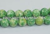 CRF183 15.5 inches 10mm round dyed rain flower stone beads wholesale