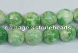 CRF184 15.5 inches 12mm round dyed rain flower stone beads wholesale