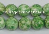 CRF185 15.5 inches 14mm round dyed rain flower stone beads wholesale