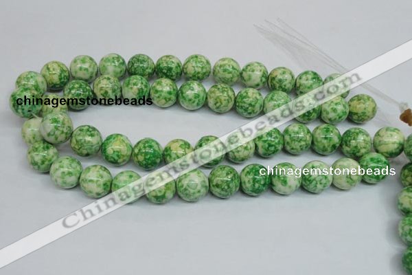 CRF186 15.5 inches 16mm round dyed rain flower stone beads wholesale