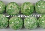 CRF187 15.5 inches 18mm round dyed rain flower stone beads wholesale