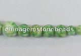 CRF191 15.5 inches 6mm - 14mm round dyed rain flower stone beads