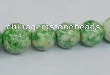 CRF192 15.5 inches 10mm - 20mm round dyed rain flower stone beads