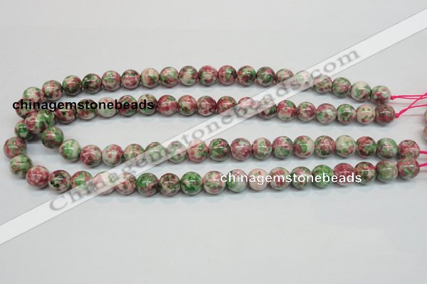 CRF24 15.5 inches 10mm round dyed rain flower stone beads wholesale