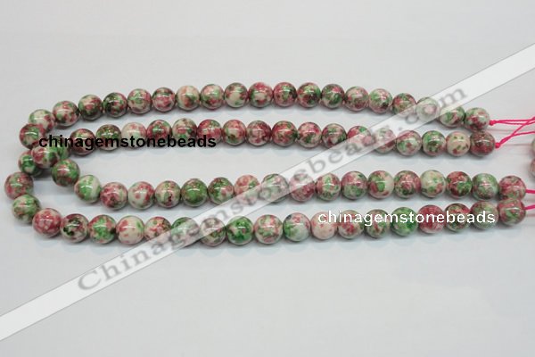 CRF25 15.5 inches 12mm round dyed rain flower stone beads wholesale