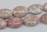 CRF265 15.5 inches 13*18mm oval dyed rain flower stone beads