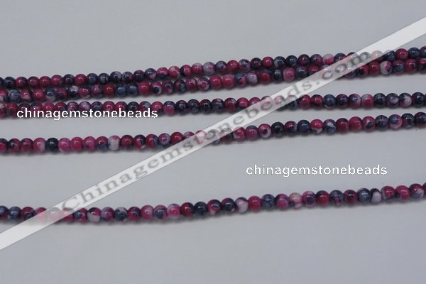 CRF273 15.5 inches 3mm round dyed rain flower stone beads