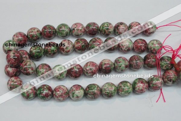 CRF28 15.5 inches 18mm round dyed rain flower stone beads wholesale