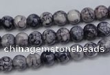 CRF280 15.5 inches 4mm round dyed rain flower stone beads