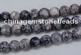 CRF281 15.5 inches 6mm round dyed rain flower stone beads