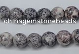 CRF282 15.5 inches 8mm round dyed rain flower stone beads