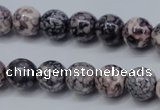 CRF283 15.5 inches 10mm round dyed rain flower stone beads