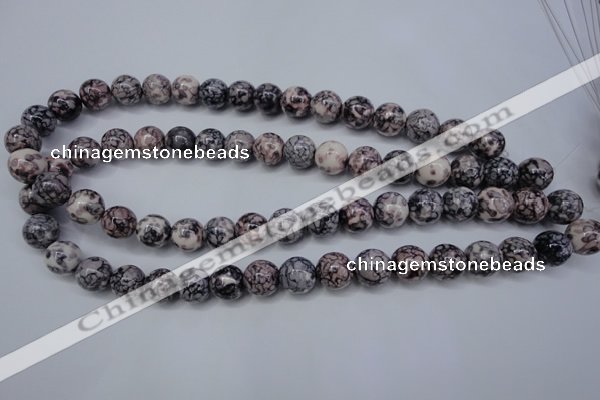 CRF284 15.5 inches 12mm round dyed rain flower stone beads