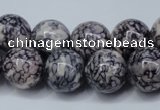 CRF285 15.5 inches 14mm round dyed rain flower stone beads