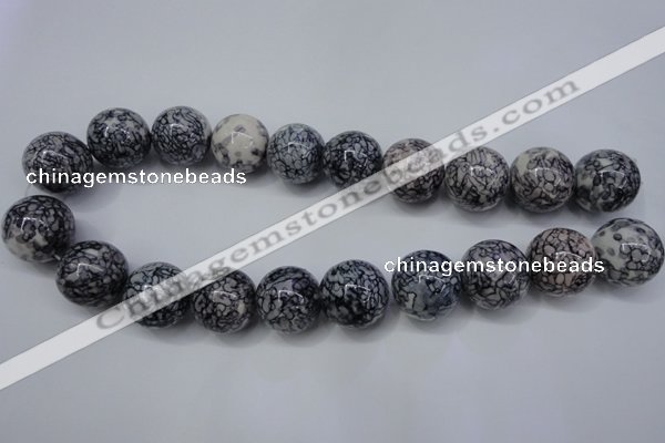 CRF288 15.5 inches 20mm round dyed rain flower stone beads