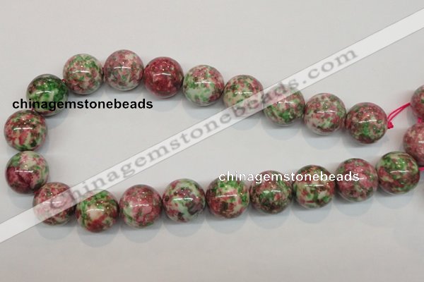 CRF29 15.5 inches 20mm round dyed rain flower stone beads wholesale