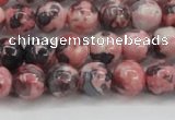 CRF302 15.5 inches 8mm round dyed rain flower stone beads wholesale