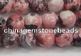 CRF304 15.5 inches 12mm round dyed rain flower stone beads wholesale