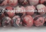 CRF305 15.5 inches 14mm round dyed rain flower stone beads wholesale