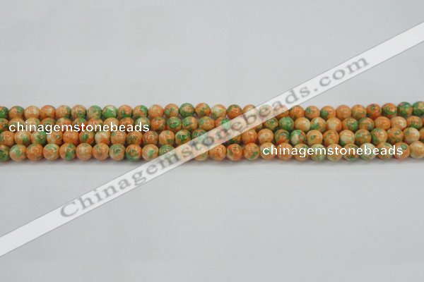 CRF307 15.5 inches 4mm round dyed rain flower stone beads wholesale