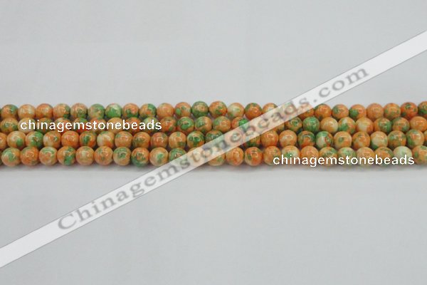 CRF308 15.5 inches 6mm round dyed rain flower stone beads wholesale