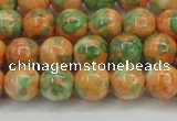 CRF310 15.5 inches 10mm round dyed rain flower stone beads wholesale