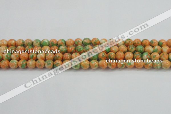 CRF310 15.5 inches 10mm round dyed rain flower stone beads wholesale