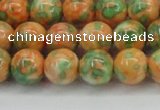 CRF311 15.5 inches 12mm round dyed rain flower stone beads wholesale