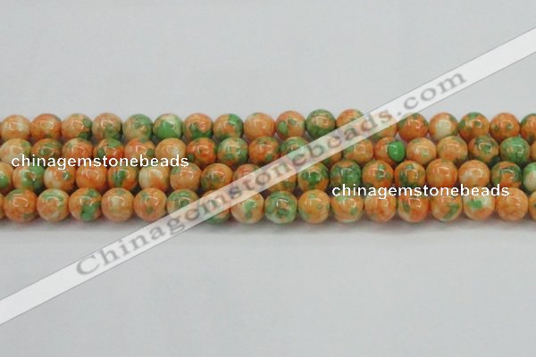 CRF312 15.5 inches 14mm round dyed rain flower stone beads wholesale