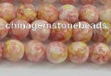 CRF316 15.5 inches 8mm round dyed rain flower stone beads wholesale