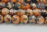 CRF322 15.5 inches 6mm round dyed rain flower stone beads wholesale