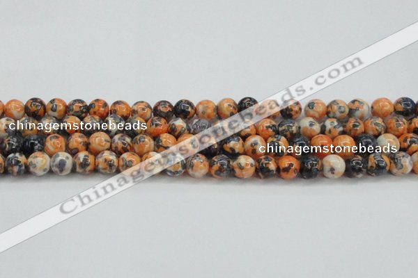 CRF324 15.5 inches 10mm round dyed rain flower stone beads wholesale