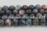 CRF328 15.5 inches 4mm round dyed rain flower stone beads wholesale