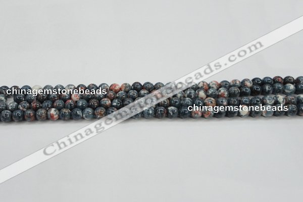 CRF328 15.5 inches 4mm round dyed rain flower stone beads wholesale