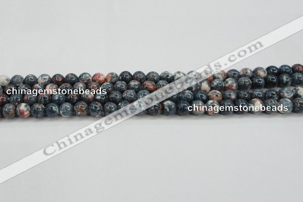 CRF330 15.5 inches 8mm round dyed rain flower stone beads wholesale