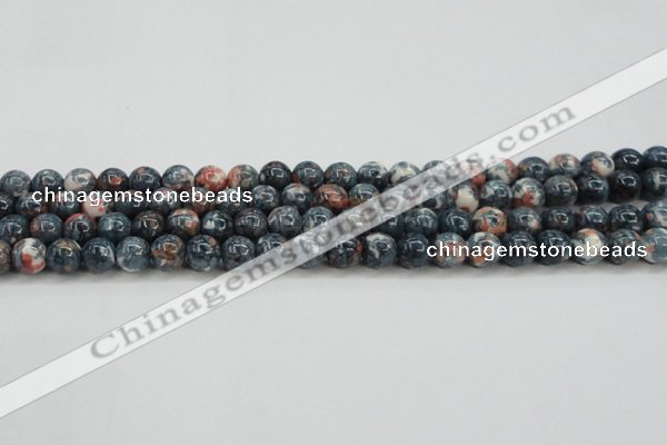 CRF331 15.5 inches 10mm round dyed rain flower stone beads wholesale