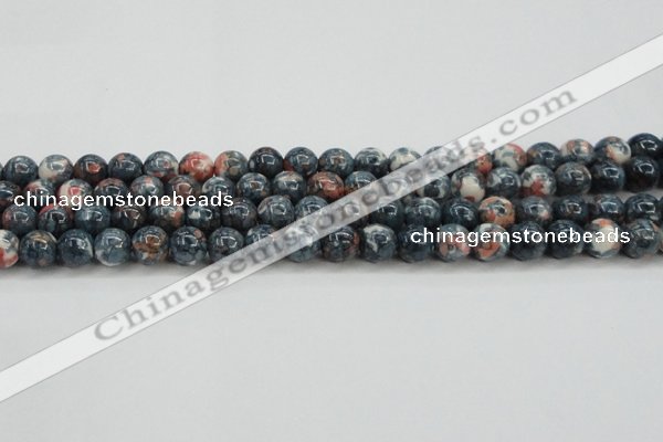 CRF332 15.5 inches 12mm round dyed rain flower stone beads wholesale