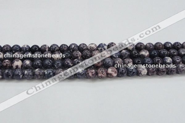 CRF338 15.5 inches 10mm round dyed rain flower stone beads wholesale