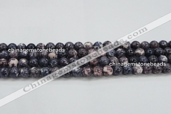 CRF339 15.5 inches 12mm round dyed rain flower stone beads wholesale