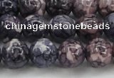 CRF340 15.5 inches 14mm round dyed rain flower stone beads wholesale