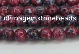 CRF342 15.5 inches 4mm round dyed rain flower stone beads wholesale