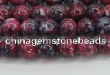 CRF343 15.5 inches 6mm round dyed rain flower stone beads wholesale