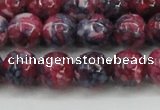 CRF346 15.5 inches 12mm round dyed rain flower stone beads wholesale