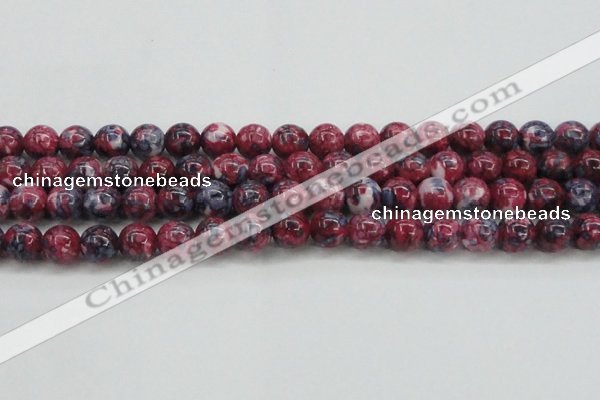 CRF347 15.5 inches 14mm round dyed rain flower stone beads wholesale