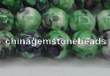 CRF354 15.5 inches 14mm round dyed rain flower stone beads wholesale