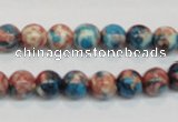 CRF36 15.5 inches 8mm round dyed rain flower stone beads wholesale