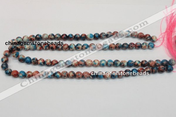 CRF36 15.5 inches 8mm round dyed rain flower stone beads wholesale